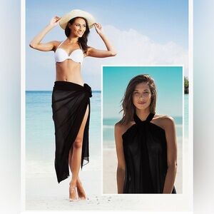 Nwt black sheer Sarong